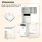 White 67" Tall Vanity Set with Mirror, Makeup Dressing Table and Charging Station